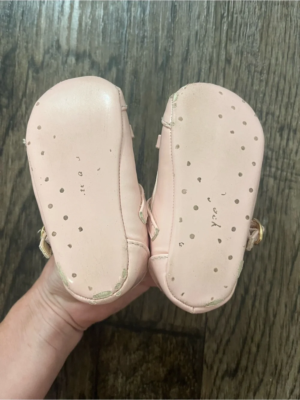 Janie and Jack Light Pink Patent Mary Jane Bow Shoes